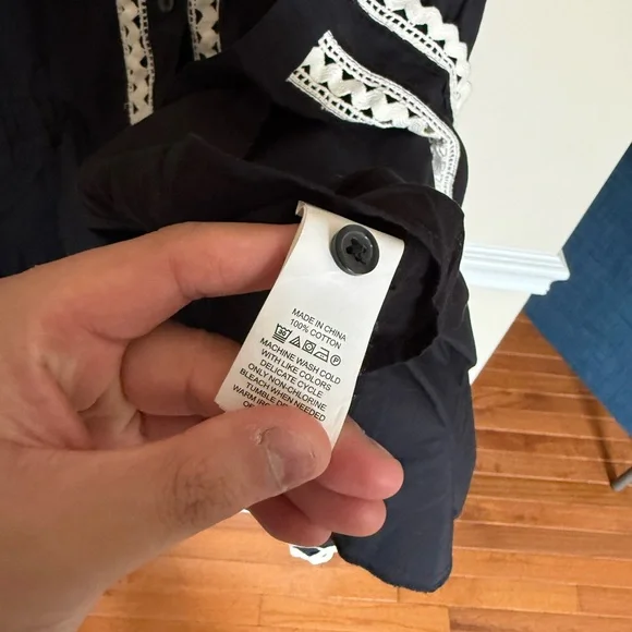 Victorian Romantic Black and White Lace Kate Spade & Broome Street Mini Dress - Picture 6 of 11